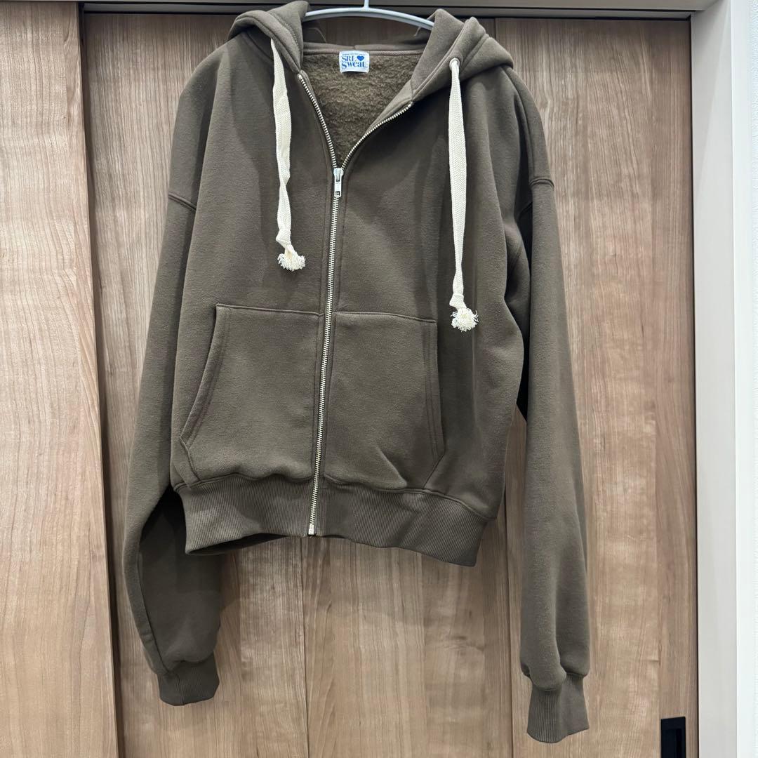 【新品】シールームリン ボリューム スウェット ジップ フーディー　ブラウン