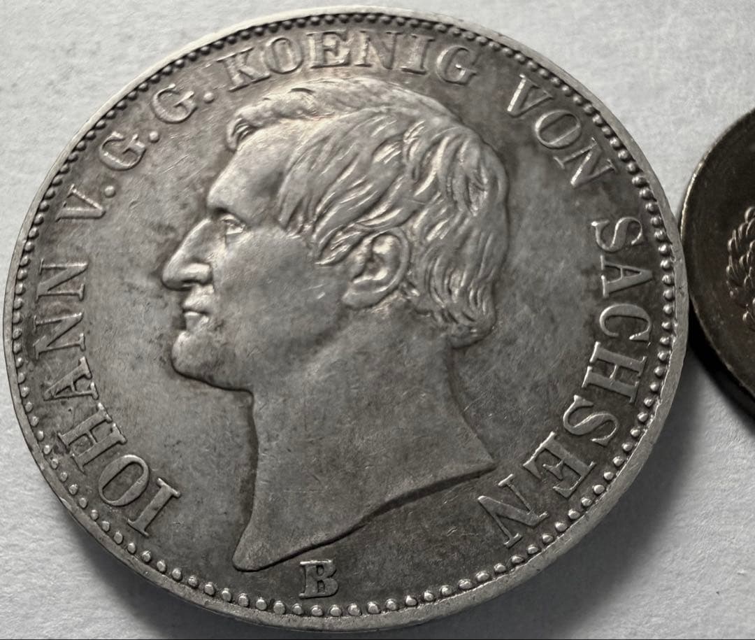 K*o様 1866年ドイツ　ザクセン王国　1ターラー銀貨