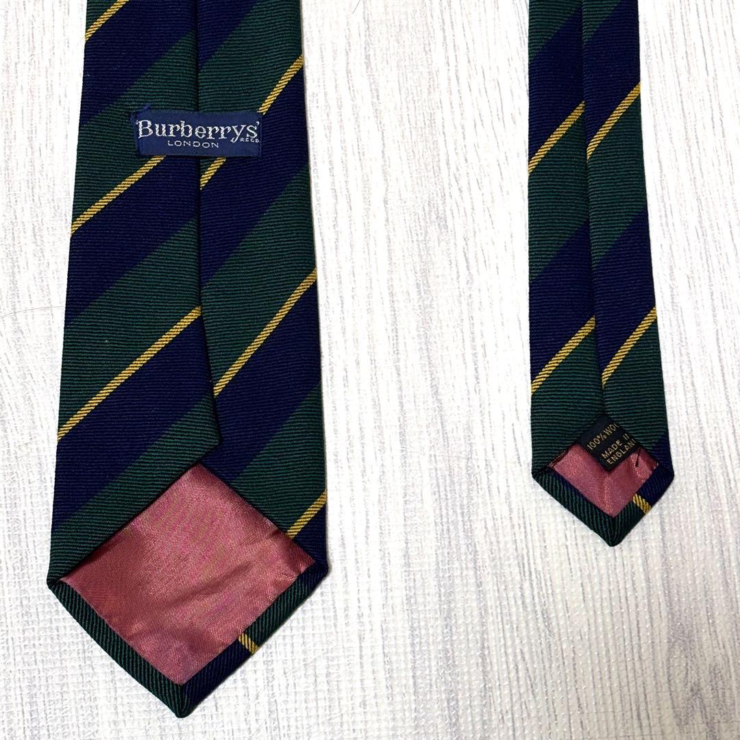 Burberrys ネクタイ ウール レジメンタル イングランド製 希少 人気