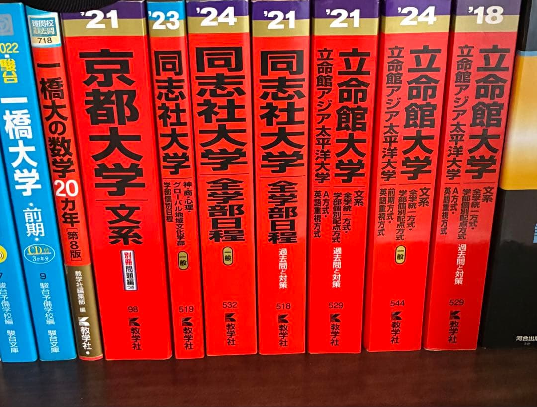 京都大学・同志社大学・立命館大学 文系参考書