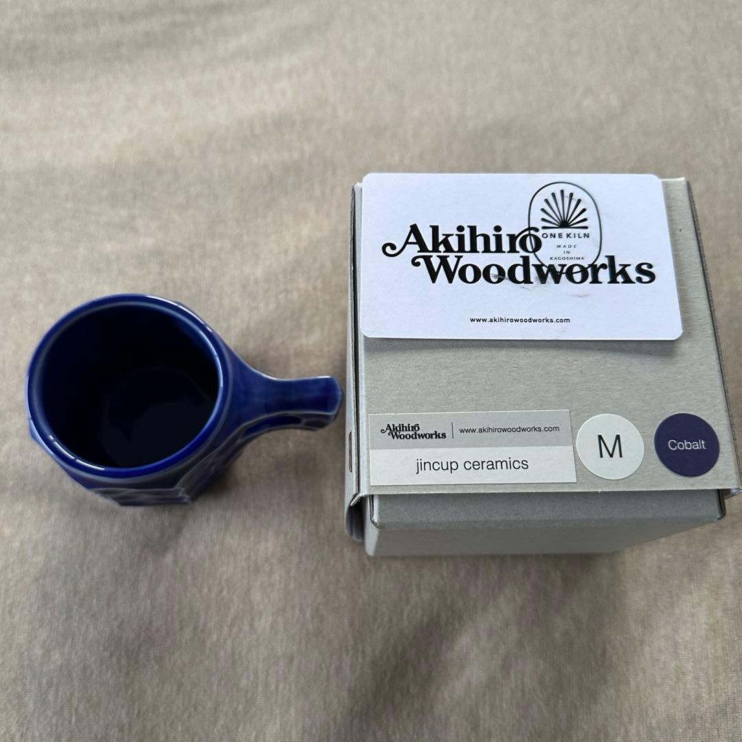 M新品 AKIHIRO WOODWORKS ジンカップ セラミック ブルー
