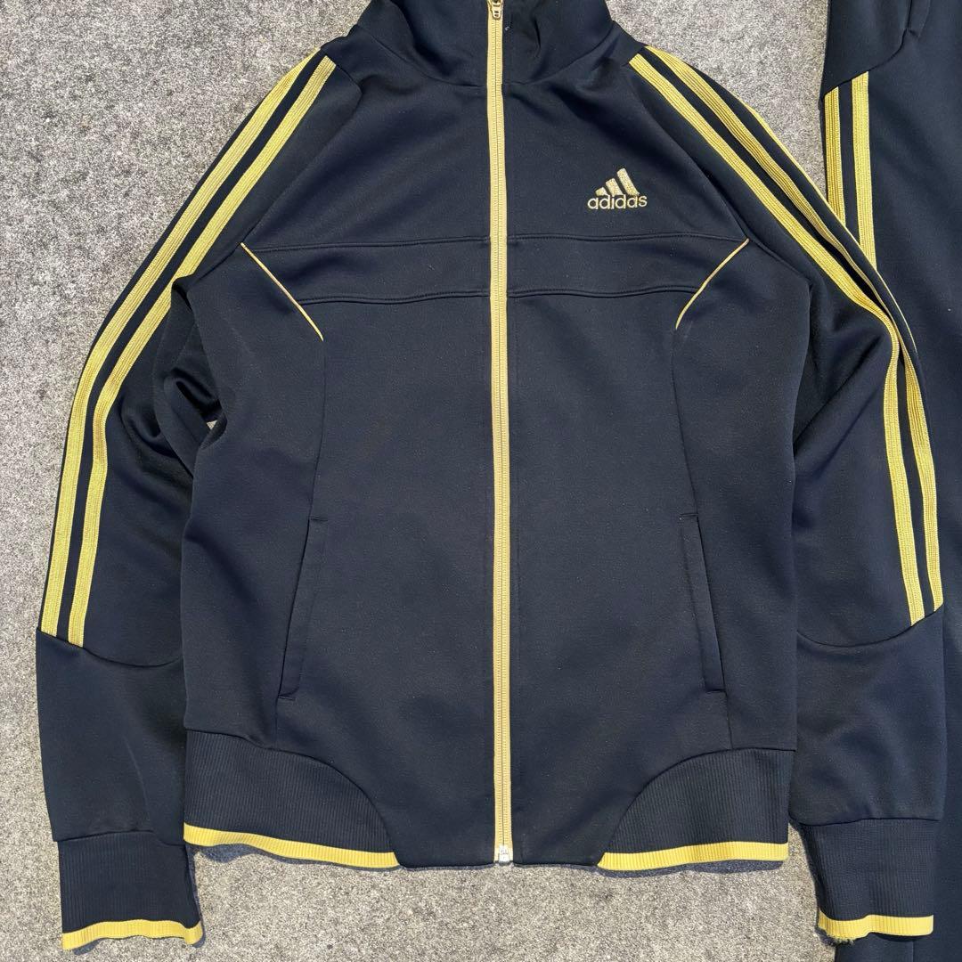 adidas セットアップ ジャージ 黒金 セミフレア y2k ストリート