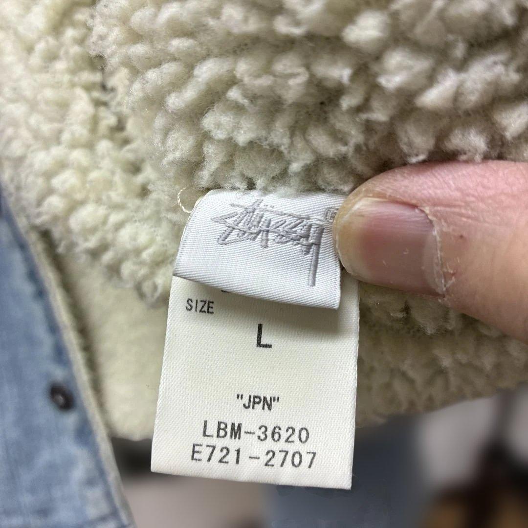 STUSSY × Lee ストームライダー ボア デニムジャケット Lサイズ