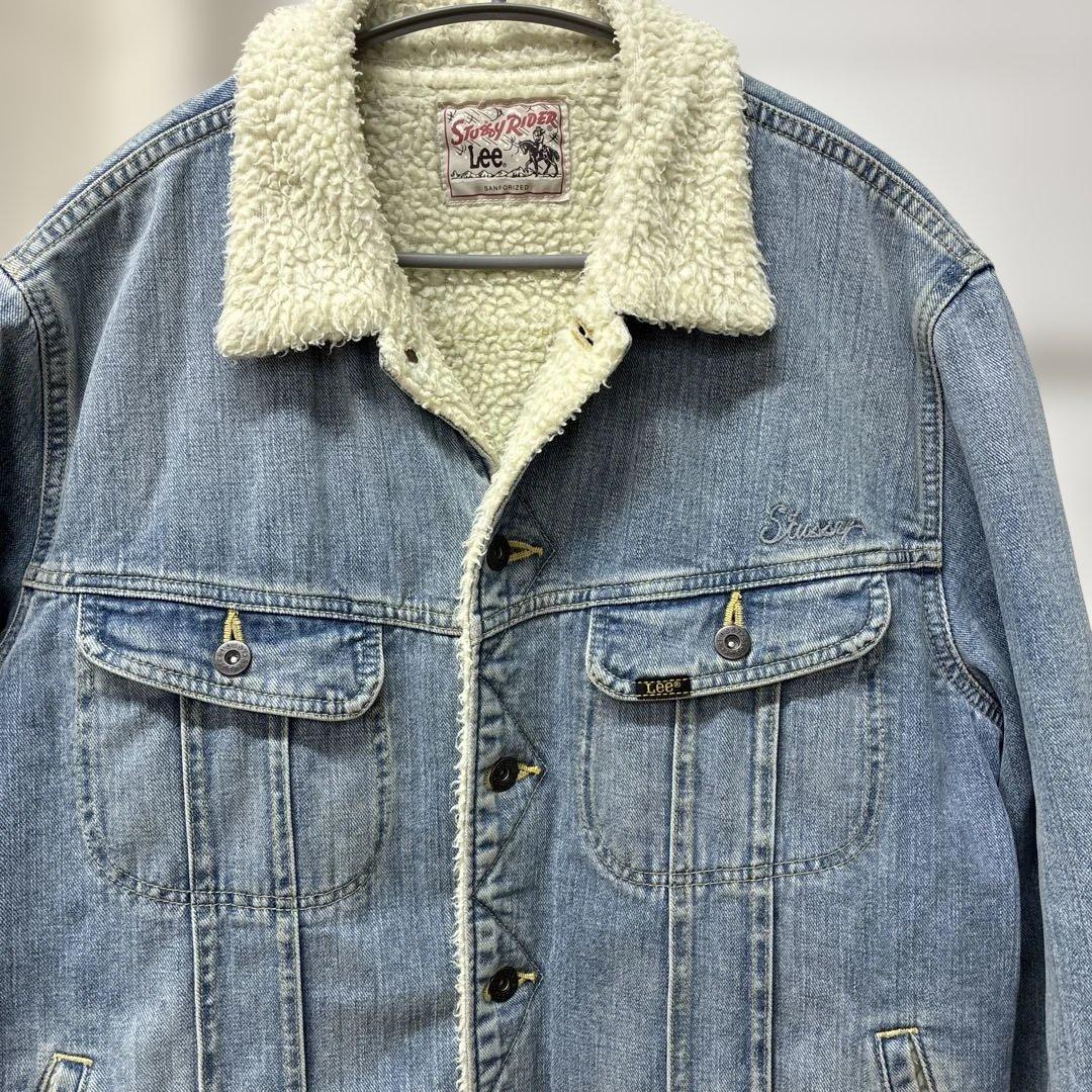 STUSSY × Lee ストームライダー ボア デニムジャケット Lサイズ