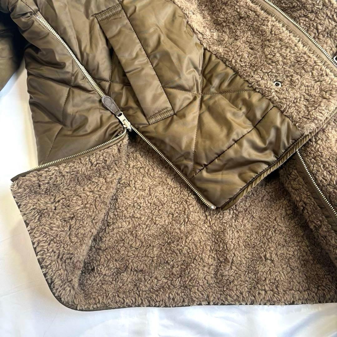 CASA FLINE ステンカラーボアリバーシブルジャケットコート
