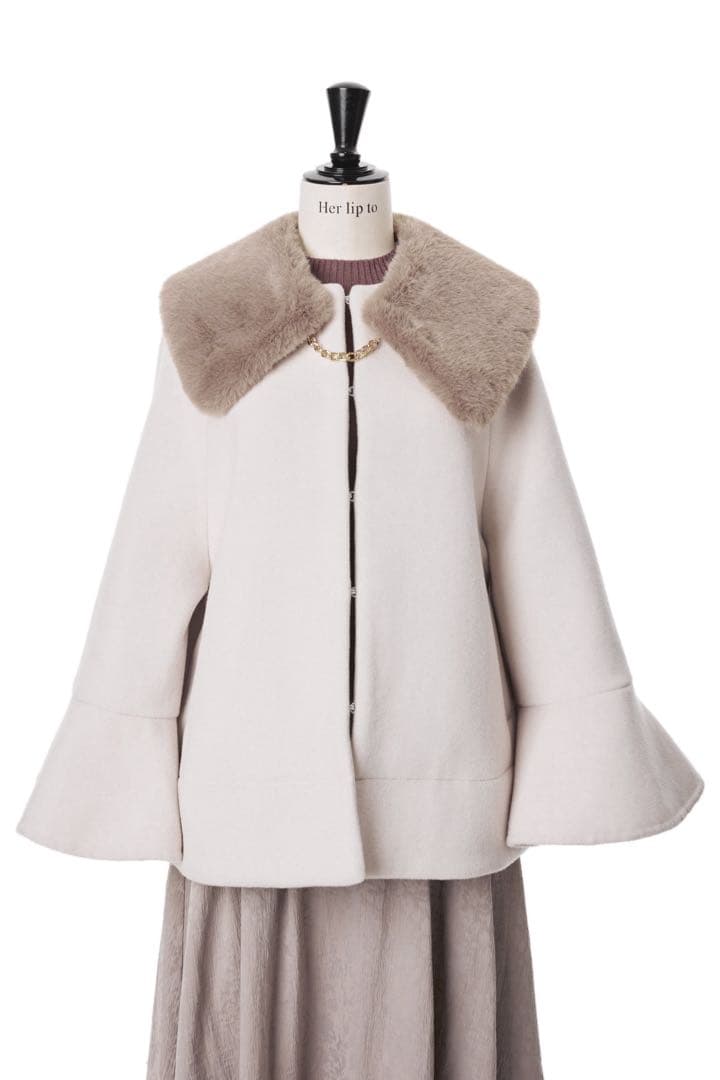 【処分予定】Convertible Faux Fur Tippet Coat