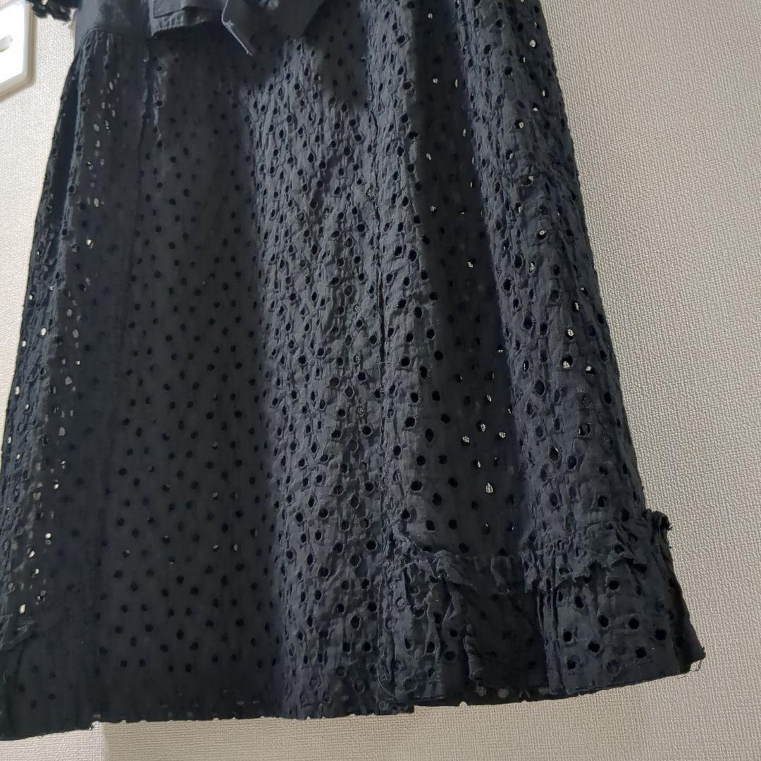 専用　コムデギャルソン ロングワンピース カットワークレース 黒 M