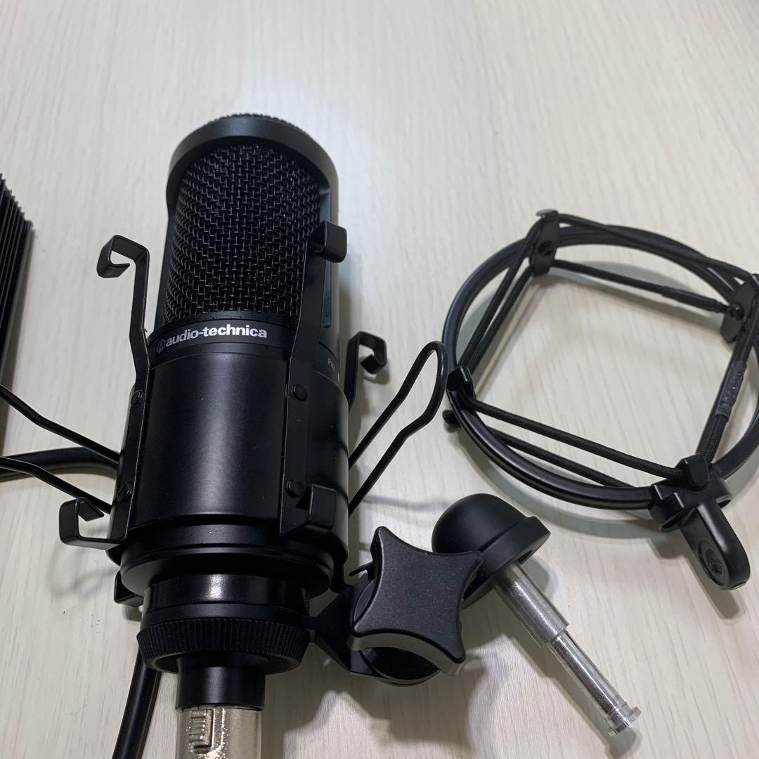 【AT2020】コンデンサーマイク プラスファンタム電源　セット