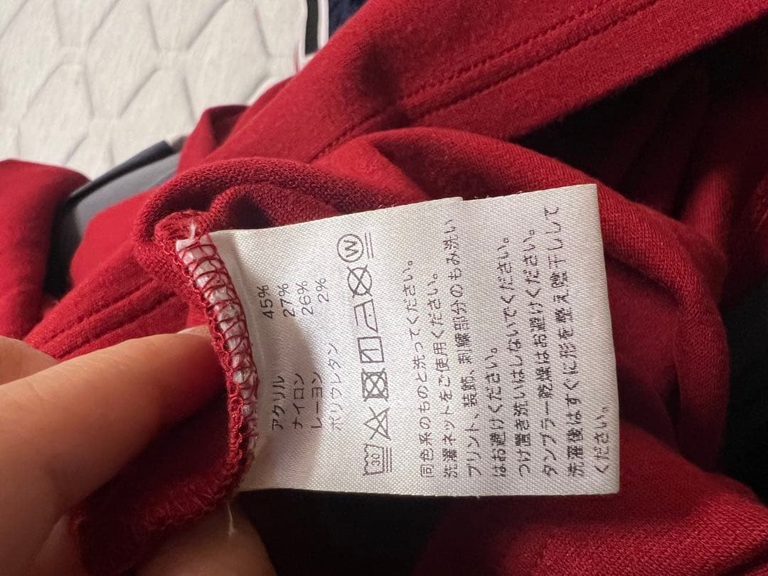 8yards 長袖ハイネックカットソー　赤