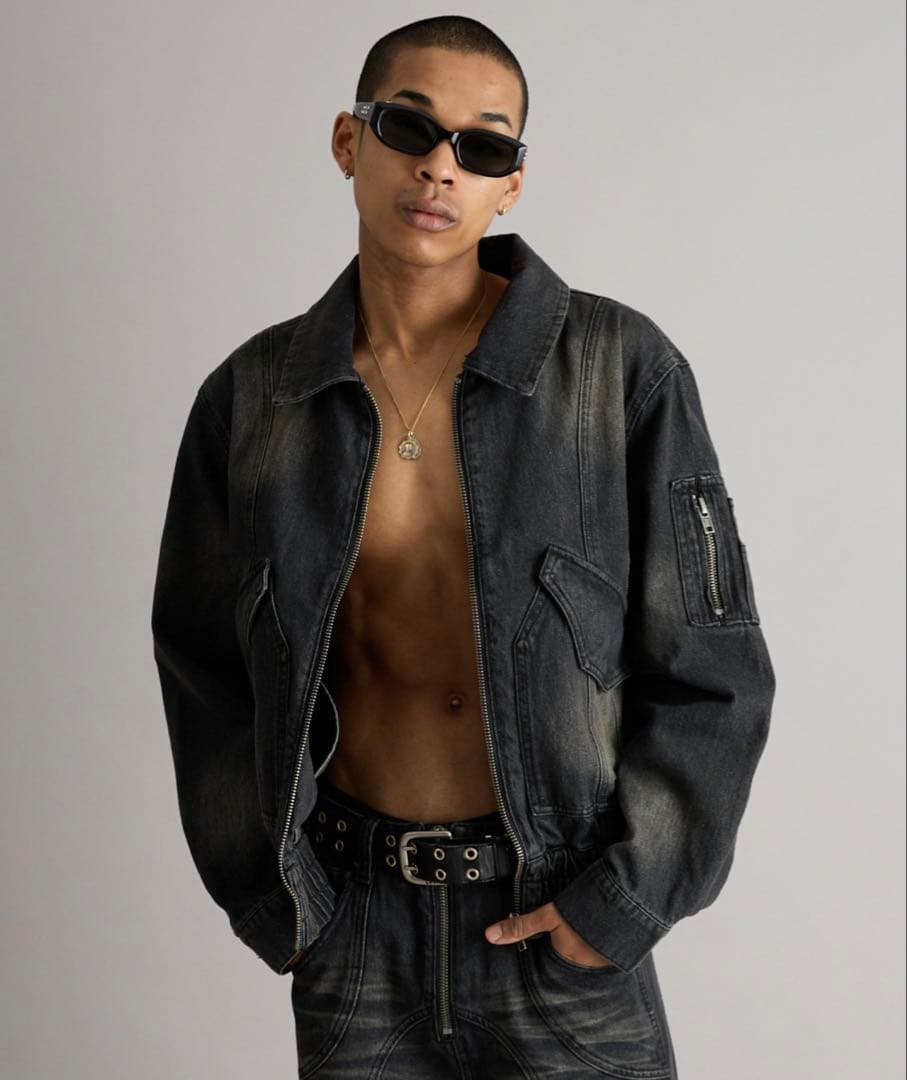 ANDER HUNK オーバーダイデニムフライトジャケット 値下げ交渉あり