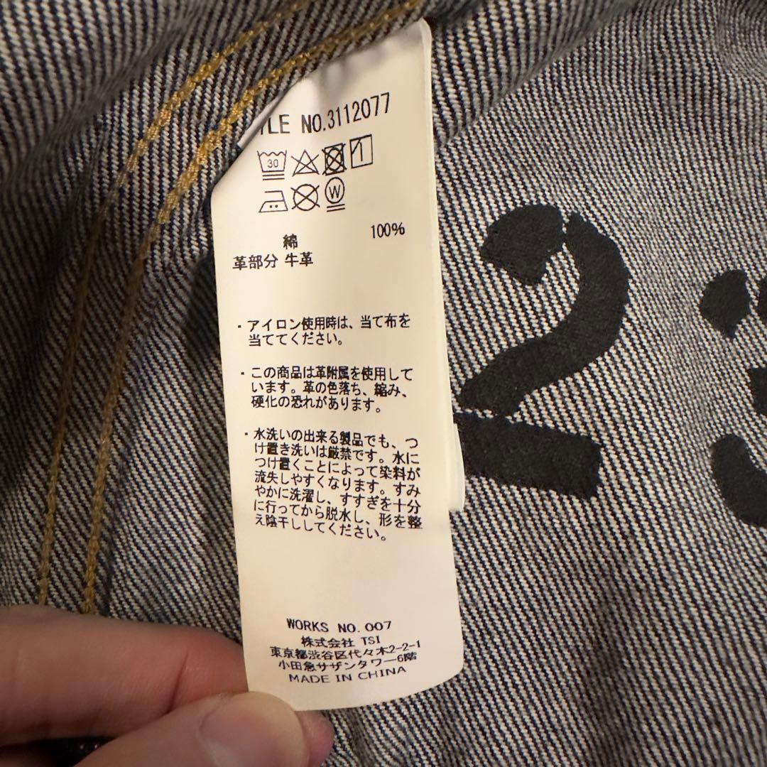 schott 1stデニムジャケット　tバック　ステンシル入り