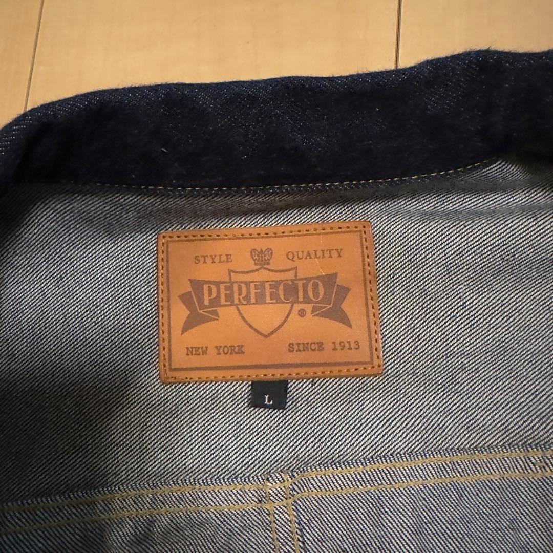schott 1stデニムジャケット　tバック　ステンシル入り