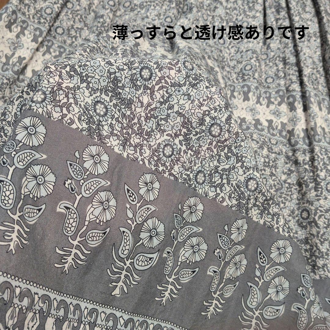 BEARDSLEY ビアズリー 花柄 ボーダープリント ギャザー ワンピース