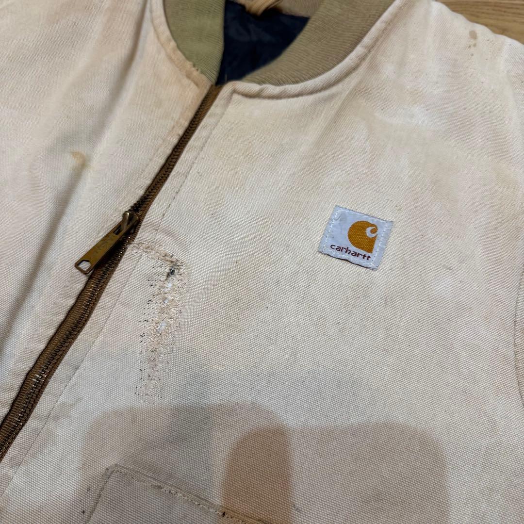 【ボロ】フェード Carhartt ベスト 90s USA製 カーハート 古着
