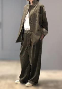 24AW TOUJOURS トゥジュー　ダブルブレストサックジャケット 白
