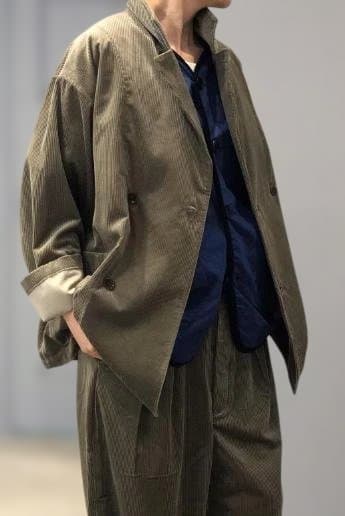 24AW TOUJOURS トゥジュー　ダブルブレストサックジャケット 白