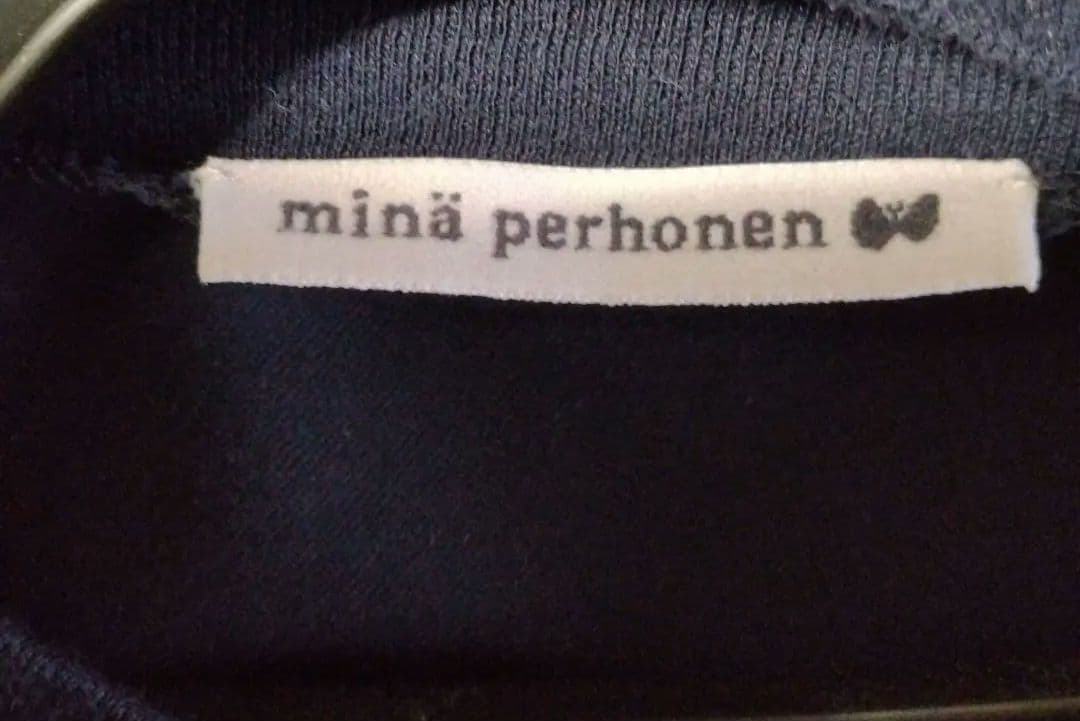 1771　mina perhonen choucho 長袖ワンピース　紺　36
