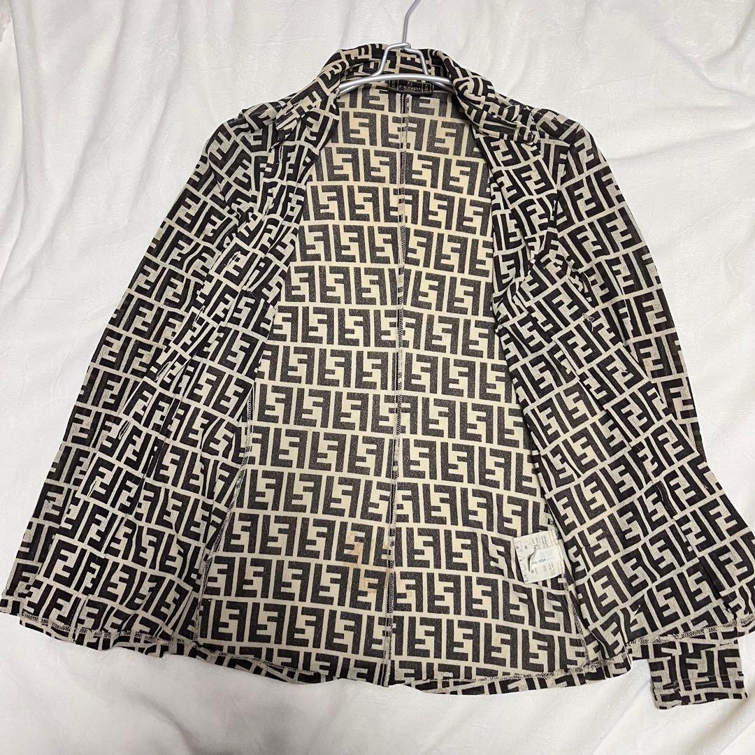 モンブラン✨FENDI フェンディ　薄手長袖シャツ　ズッカ柄　レディース