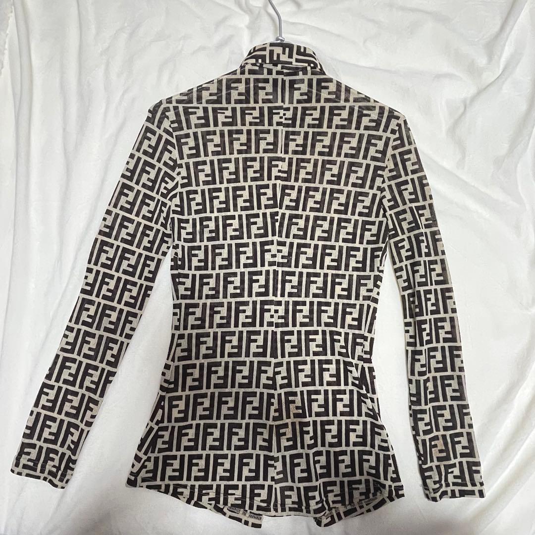 モンブラン✨FENDI フェンディ　薄手長袖シャツ　ズッカ柄　レディース