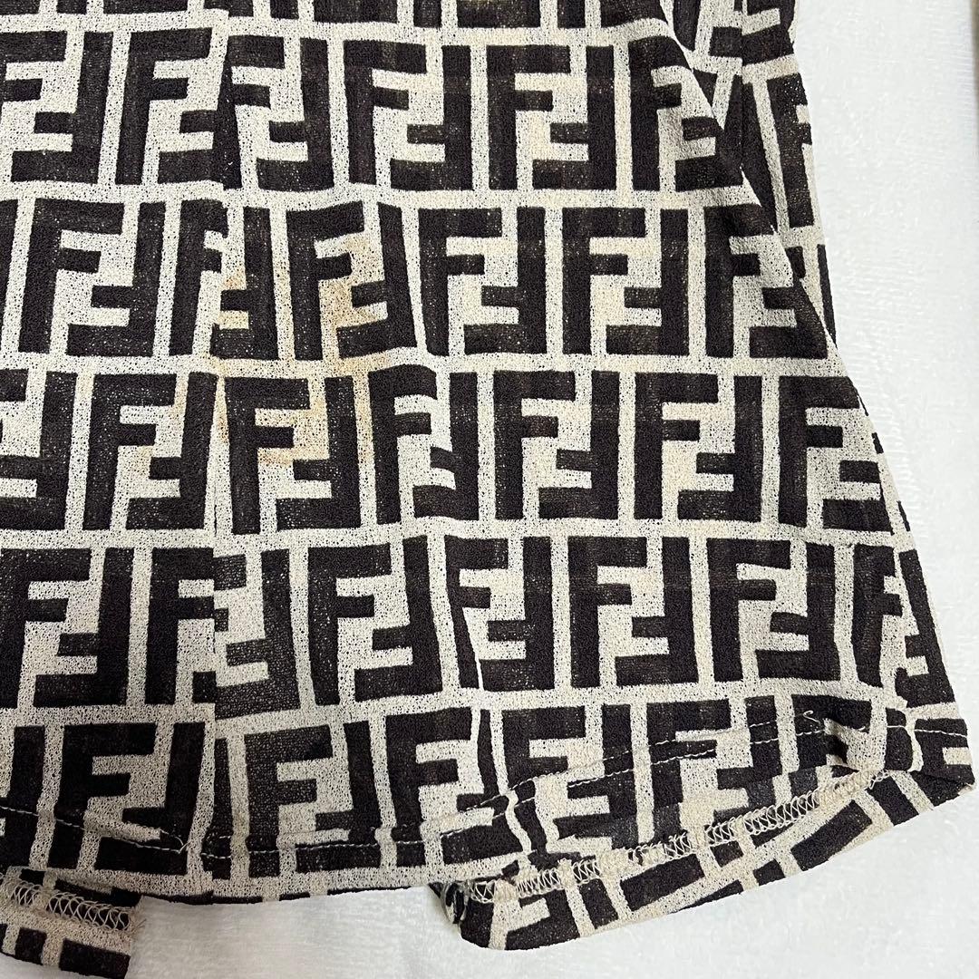 モンブラン✨FENDI フェンディ　薄手長袖シャツ　ズッカ柄　レディース