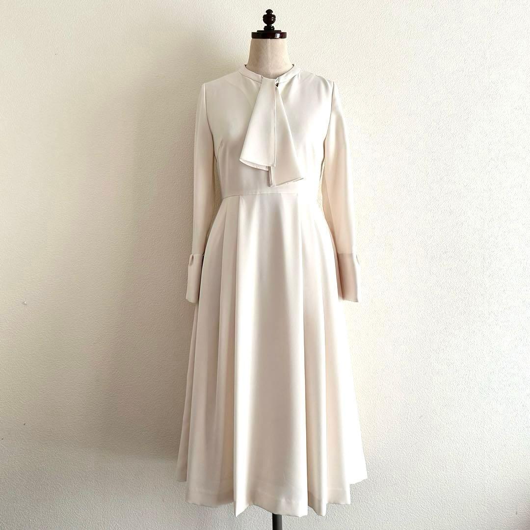 極美品CELFORD ボウタイプリーツワンピース フォーマル 卒入学 セレモニー