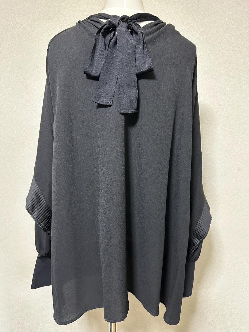[新品タグ付]Aga バックリボンプリーツフリルブラウス ヤマダヤ アーガ