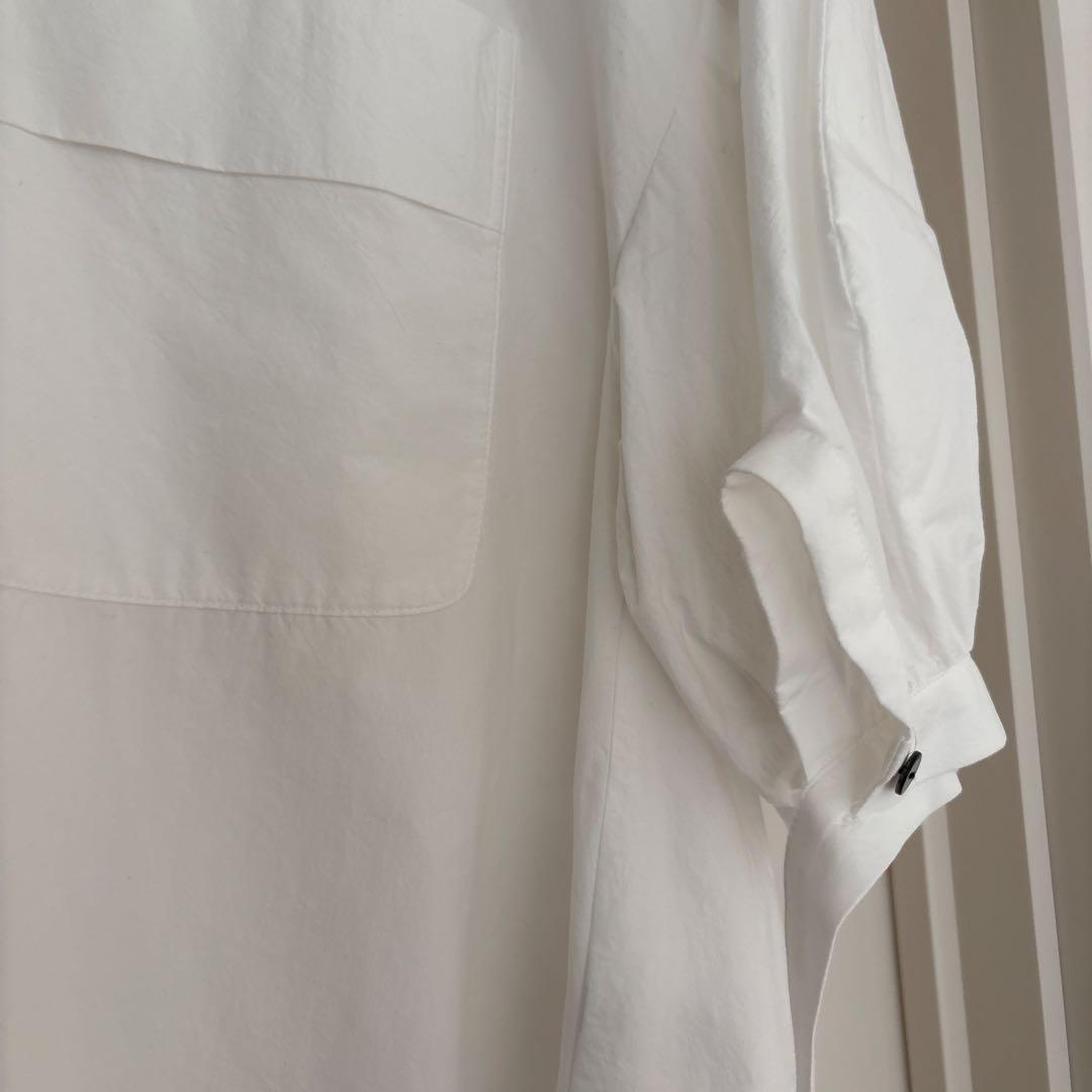 ENFOLD Washedタイプライター Wave hem SH/シャツ