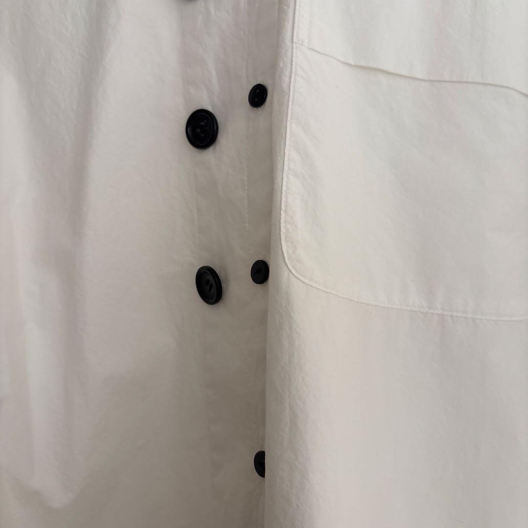 ENFOLD Washedタイプライター Wave hem SH/シャツ