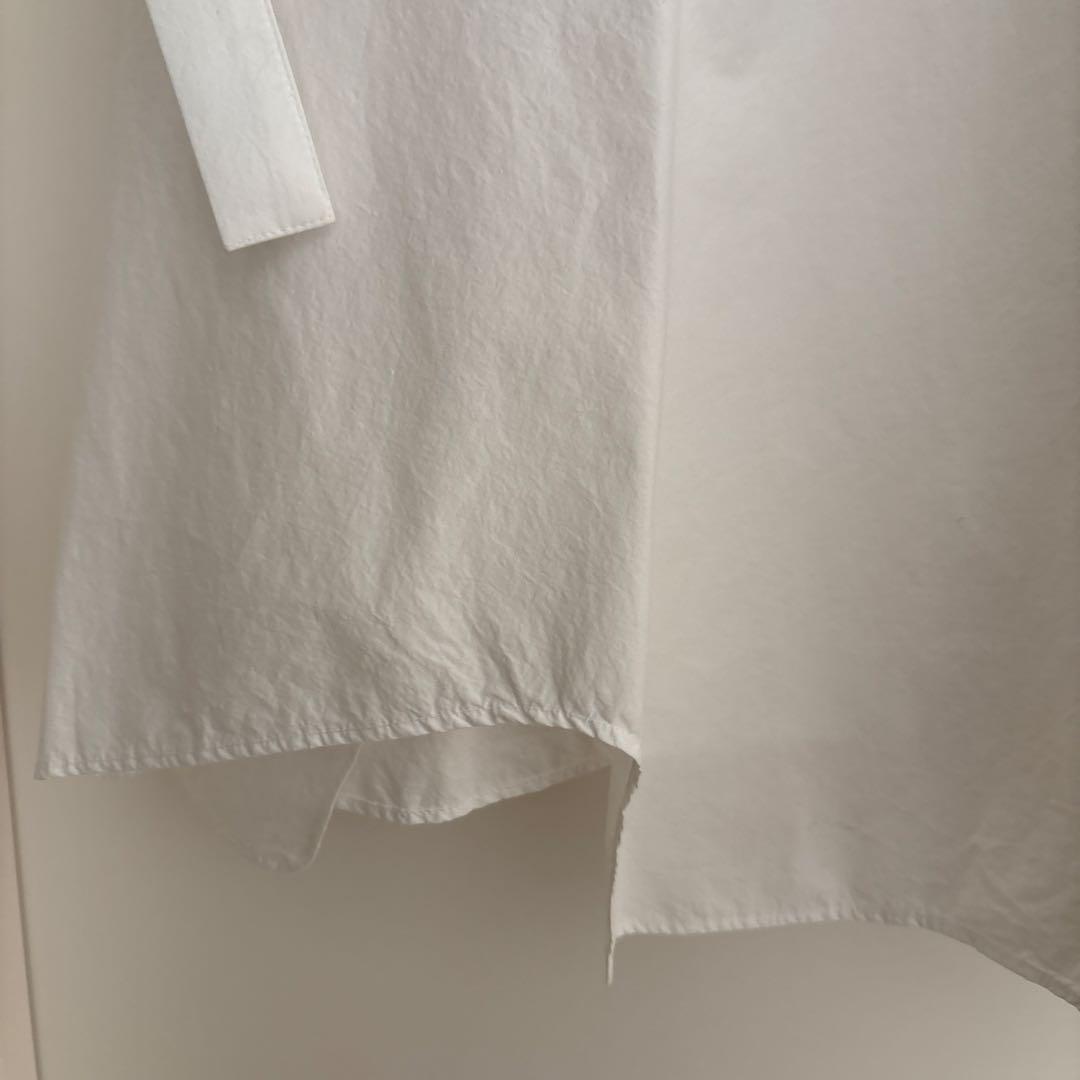 ENFOLD Washedタイプライター Wave hem SH/シャツ