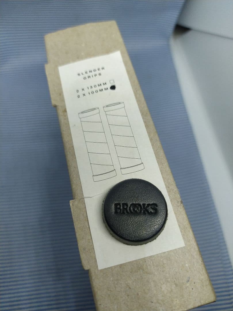 ★新品★ブルックス スレンダー レザーグリップ ブラック 100mm