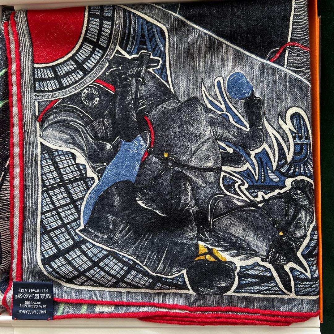 【値下げ】HERMES エルメス ゲームテーマ スカーフ 100cm