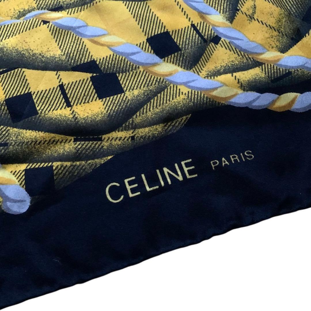 CELINE セリーヌ　大判シルクスカーフ　イタリア製