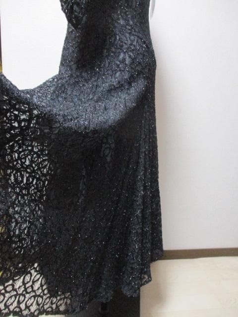 社交ダンス　新品未使用　U:NAユーナー　黒レースにキラッと★ワンピース