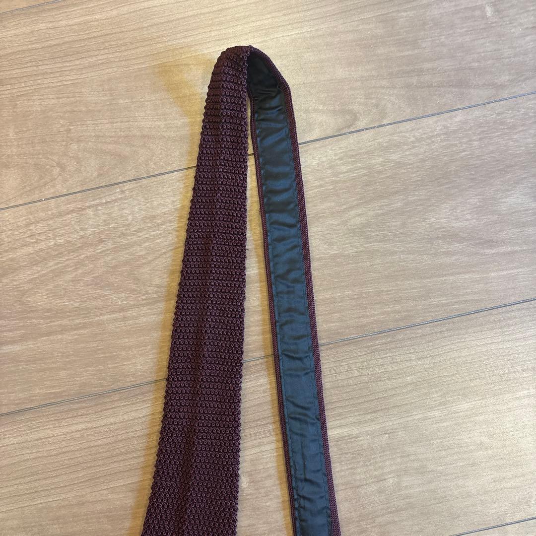 TIE YOUR TIE タイユアタイ ボルドー ニットタイ