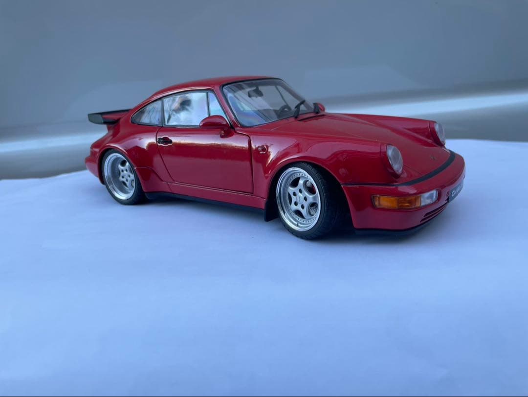 k*u様 ソリド1/18 ポルシェ964 3.6ターボ　レッド中古