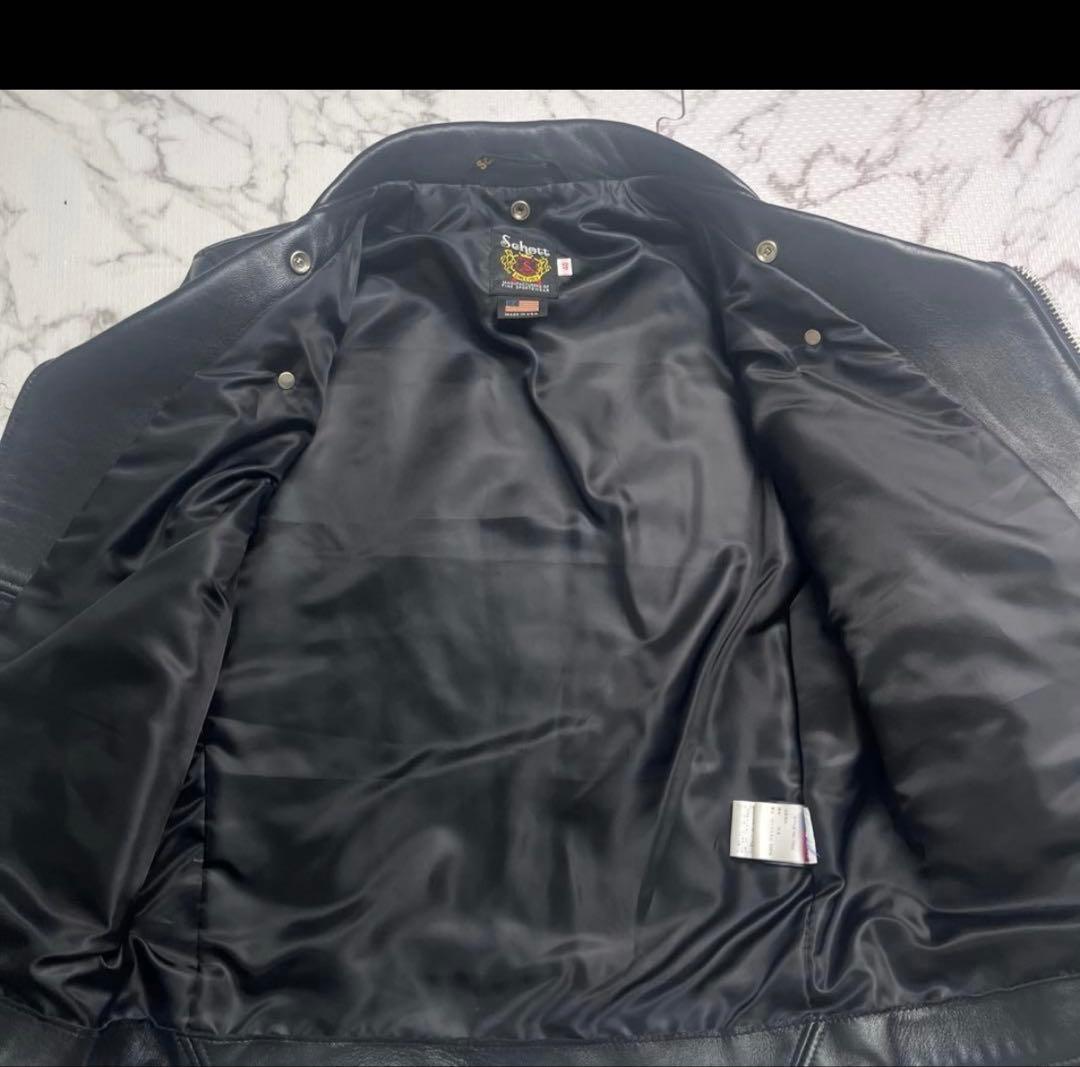極美品✨schott 228us レザージャケット マリリンモンロー　40 黒