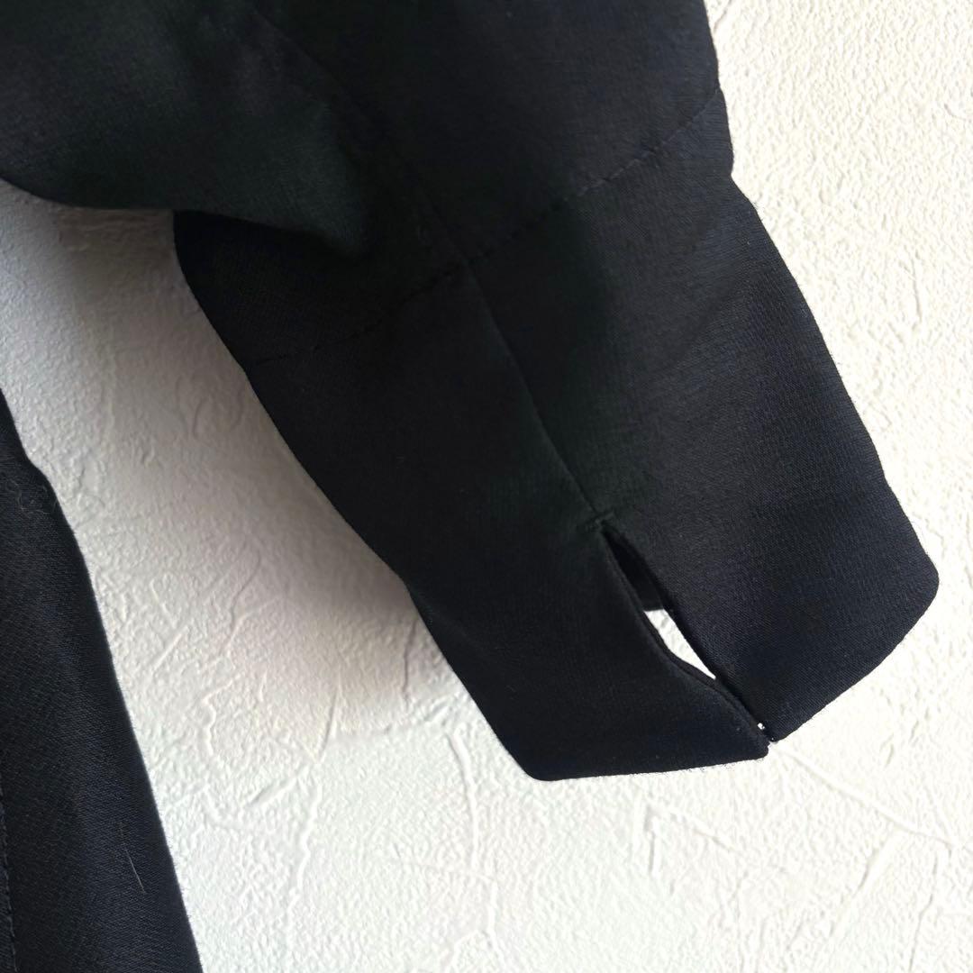 美品 ESTNATION エストネーション ダブルクロスVネックワンピース 黒