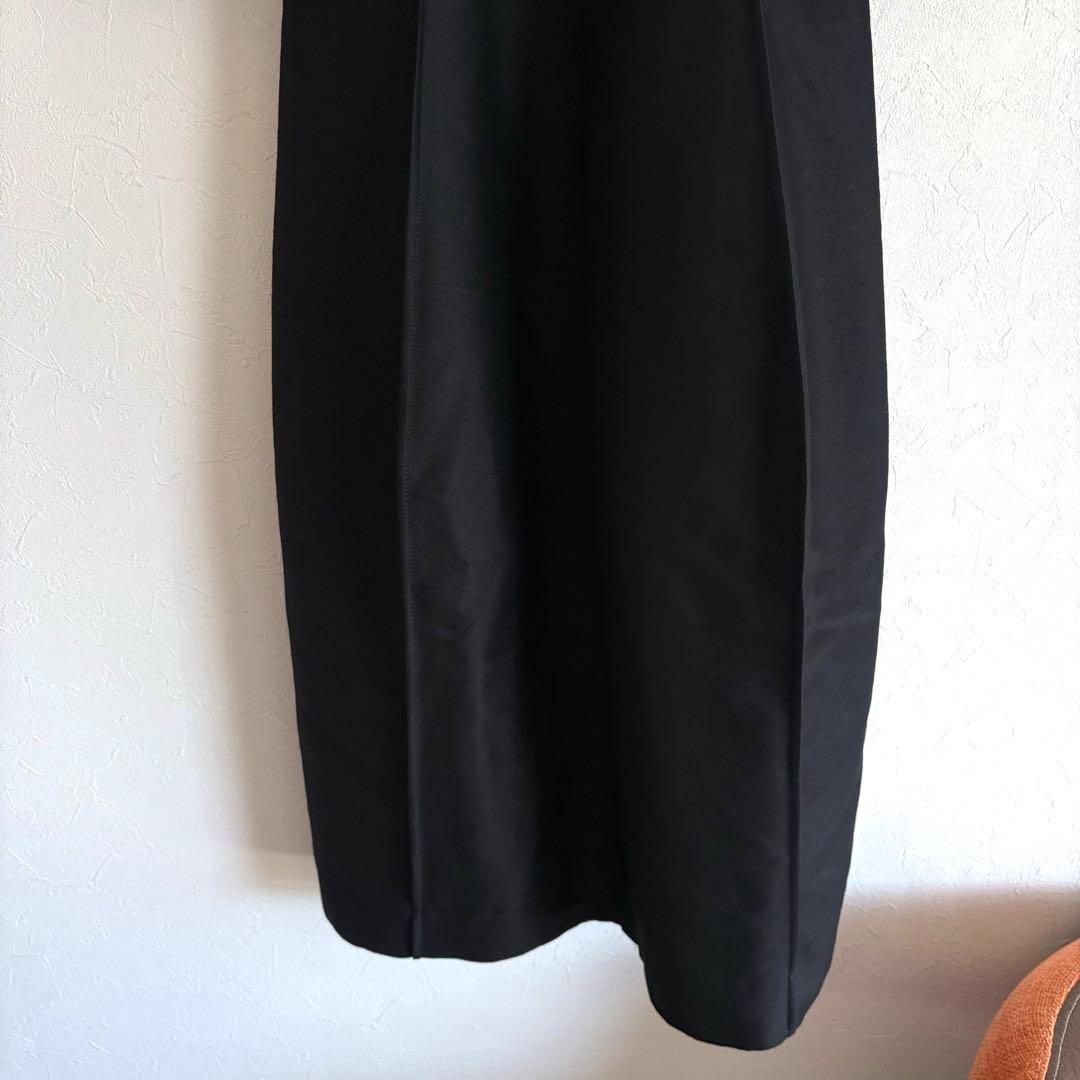 美品 ESTNATION エストネーション ダブルクロスVネックワンピース 黒