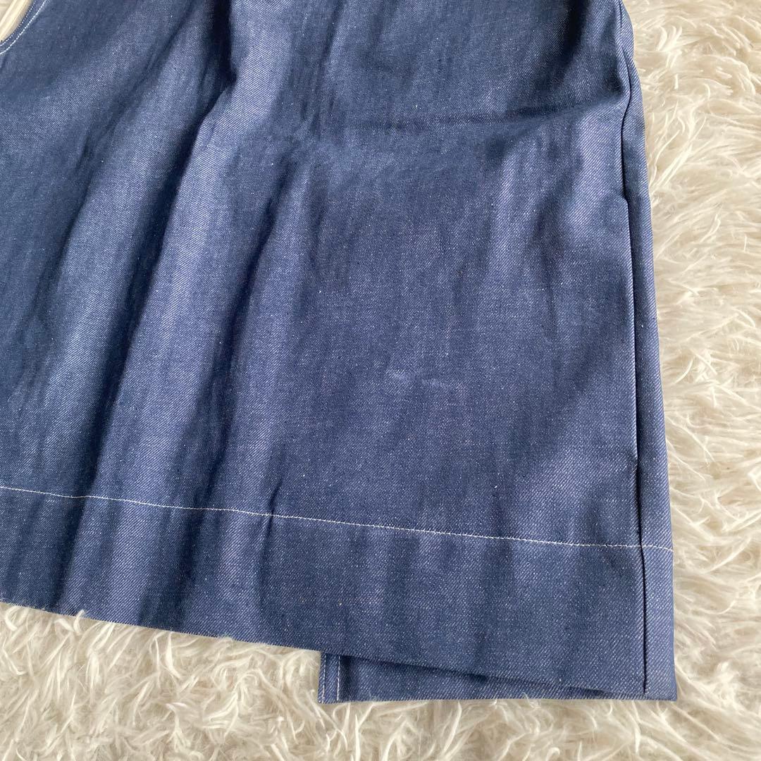 ＊naano＊shirocon yori バックオープンデニムジレ
