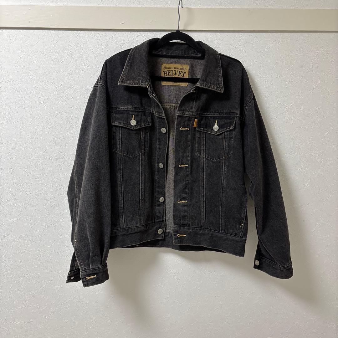 BELVET ベルベットデニムジャケットM ブラック【完売品】