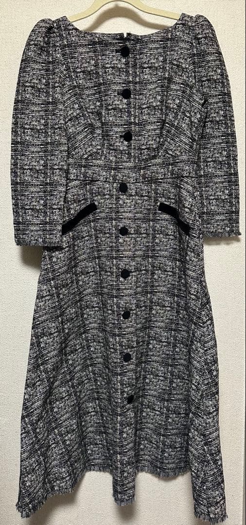 ワンピース herlipto Classic Tweed Midi Dress