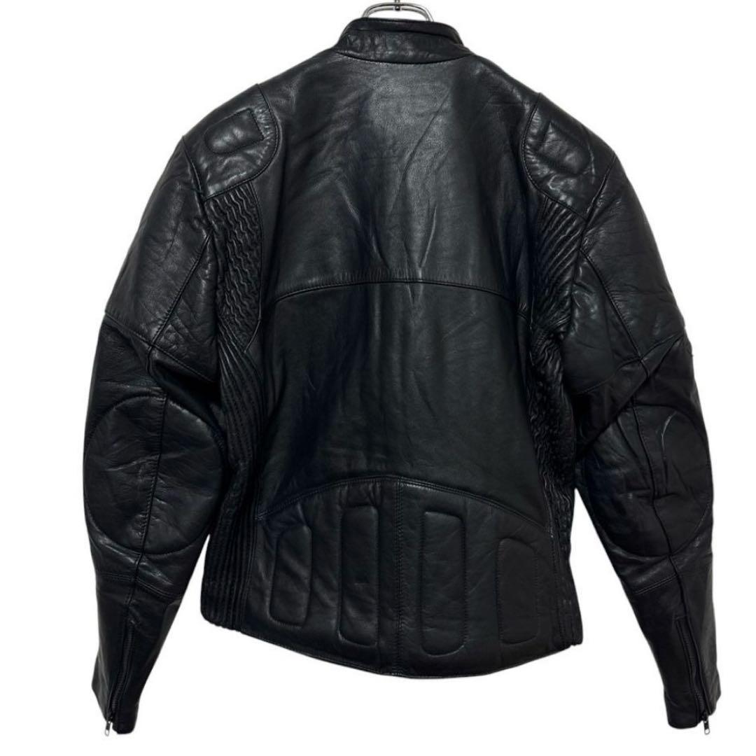 STEINMARK本革 パデッドライダースジャケト ベルト付き44