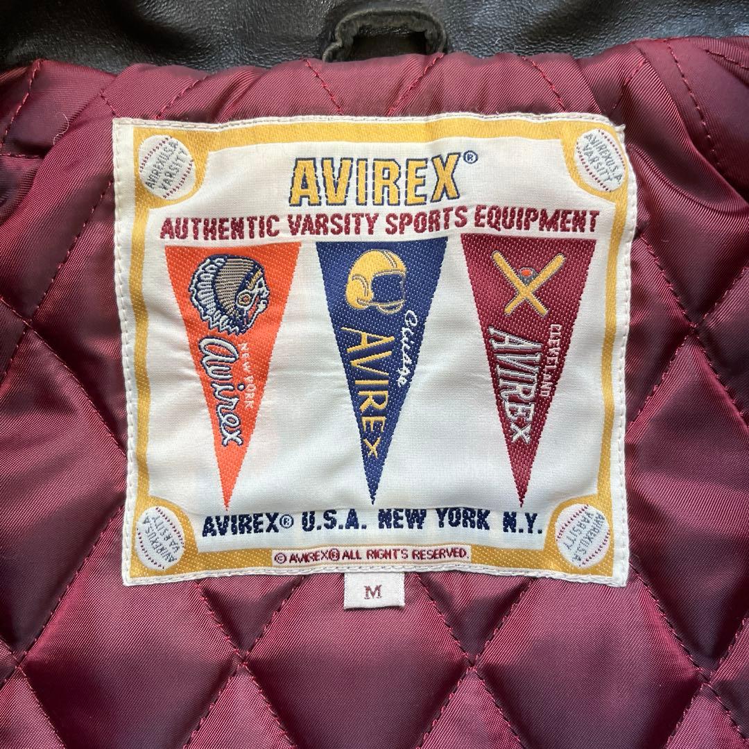 【新品、未使用】AVIREXのブラックレザージャケット　Mサイズ