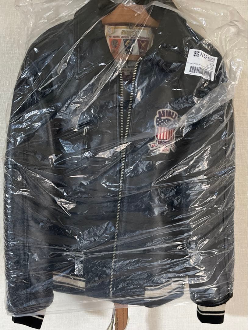 【新品、未使用】AVIREXのブラックレザージャケット　Mサイズ