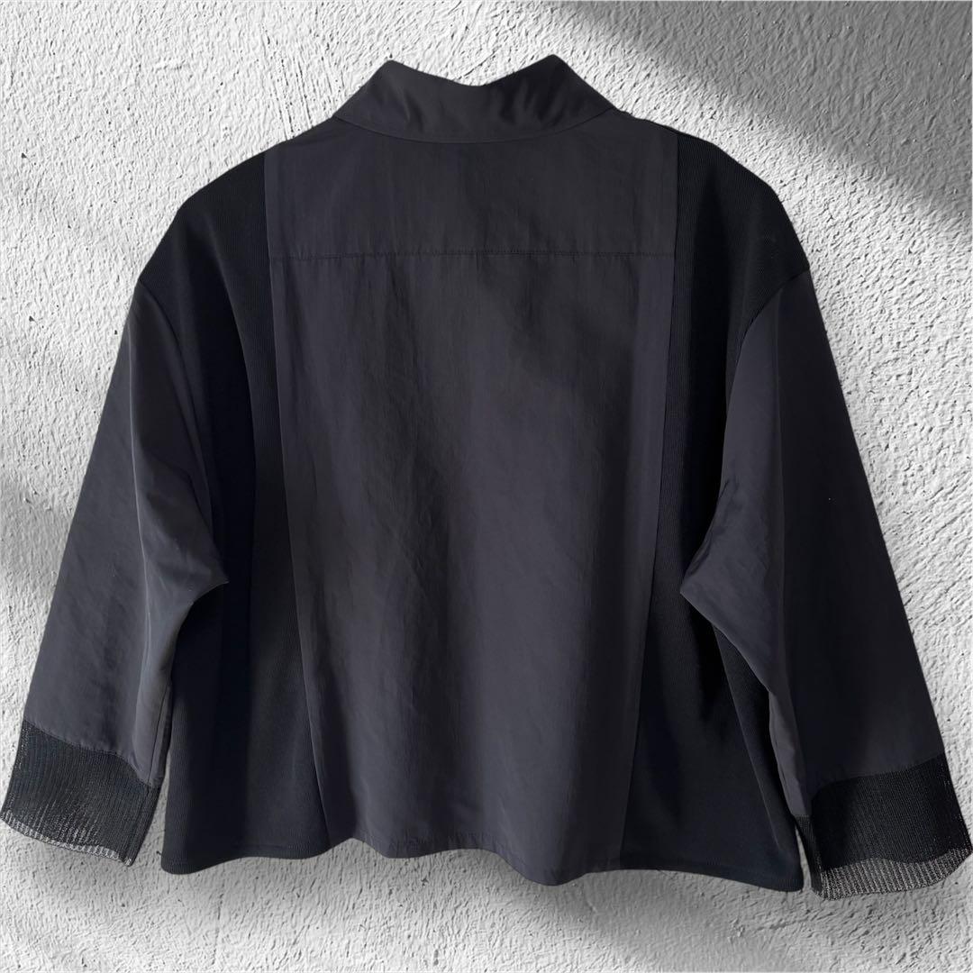 FRED PERRY フレッドペリー 月桂樹ロゴ 切替デザイン シャツ 黒 美品
