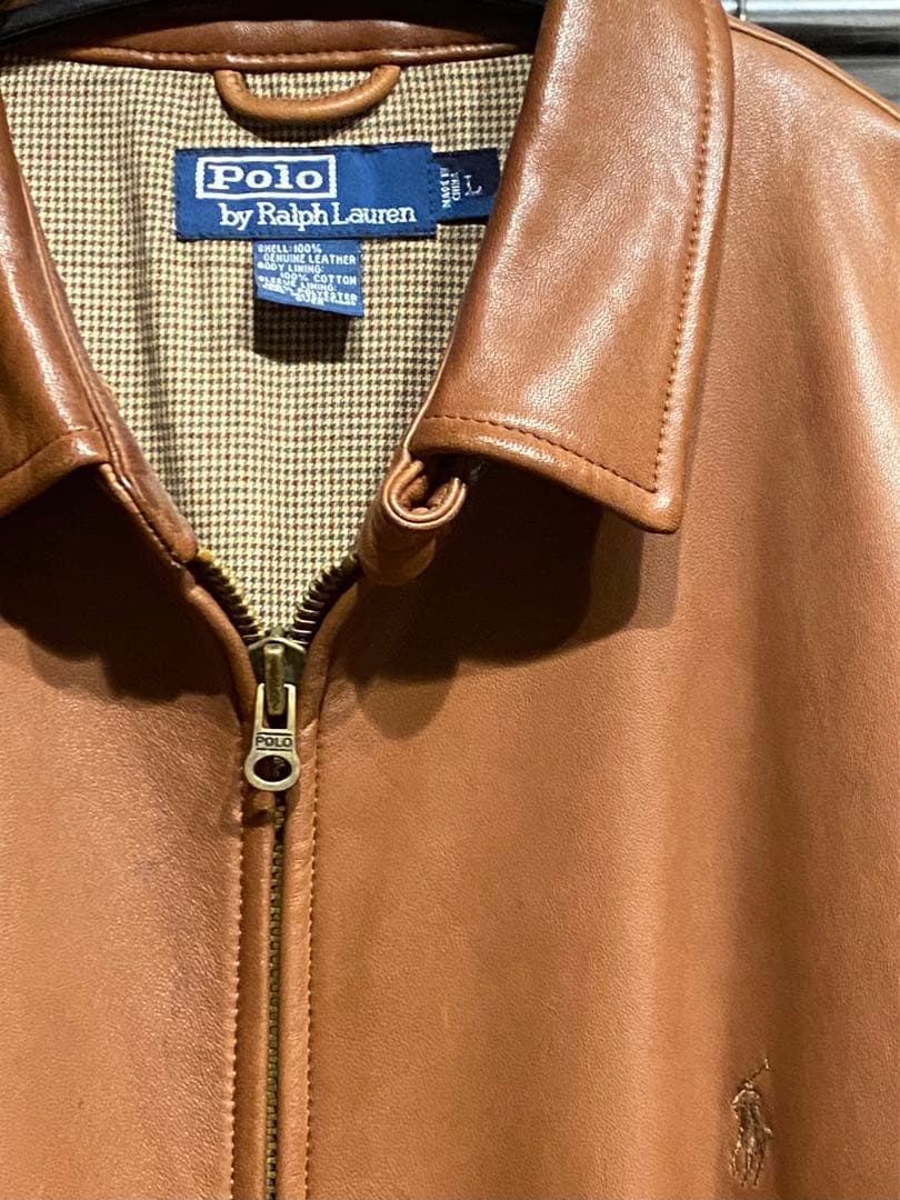 90s Polo by Ralph Lauren レザースウィングトップ