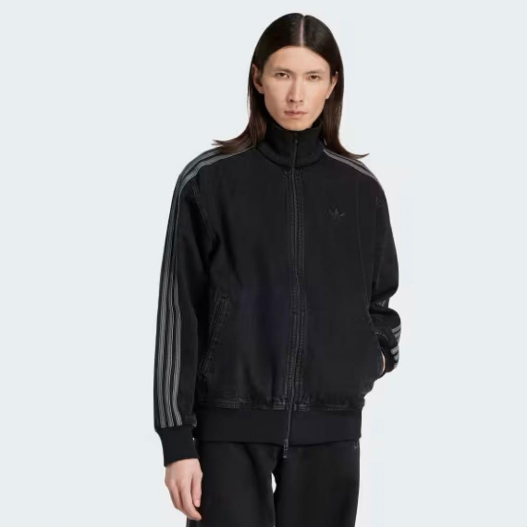 新品4XL】アディダス　デニムジャケットファイヤーバードトラックげんじ