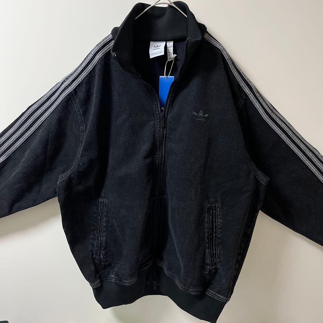 新品4XL】アディダス　デニムジャケットファイヤーバードトラックげんじ