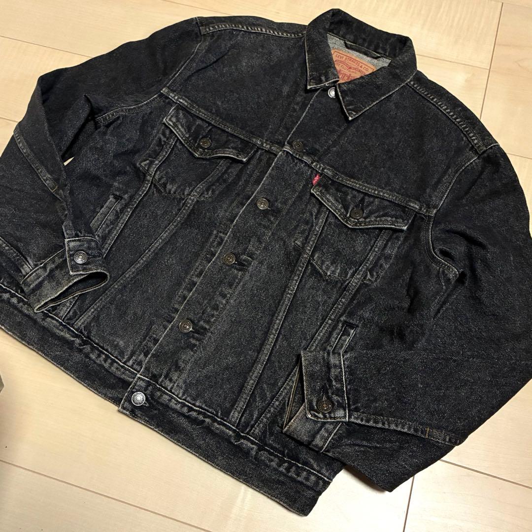 最終価格 先染めブラック 90s リーバイス 70503 デニム ジャケット L