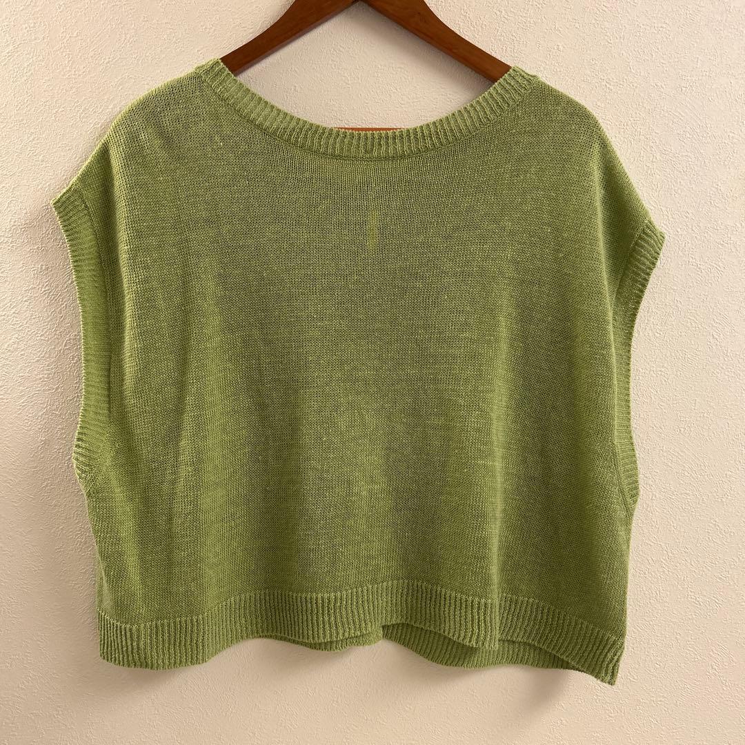Aloha Ami　美品♪ビアズリー 24SS リネンニットベスト